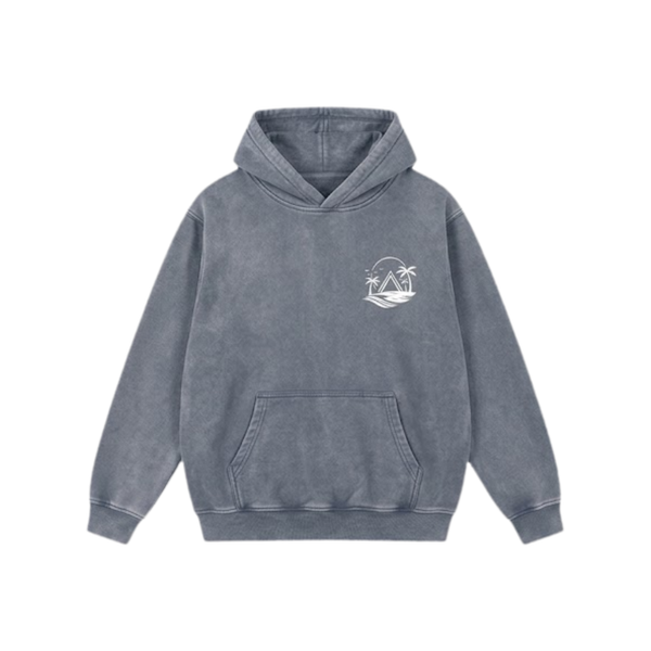 Snow Wash Royal Blue Hoodie