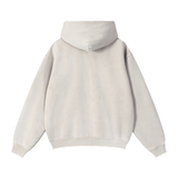 Zip-Through Boxy Fleece Hoodie (white)
