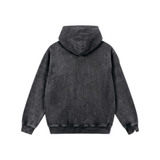 Snow Wash Fleece Oversize Hoodie (Black)